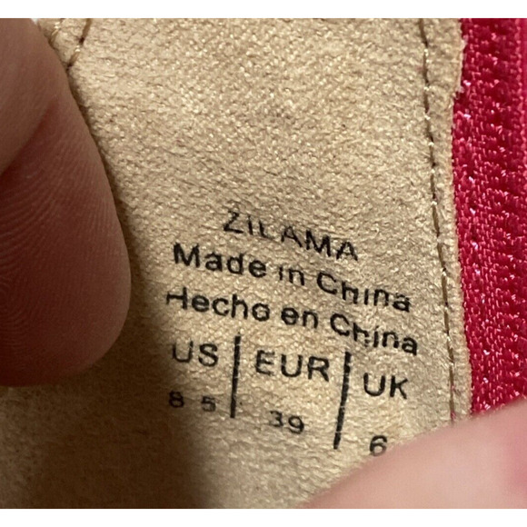 Kelly & Katie Zilama Hot Pink Faux Suede High Heel Sandals Back Zip Shoes 8.5MU - Picture 8 of 9